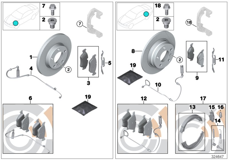 BMW Genuine Collar Screw Caliper Bracket Bolt M10 x 26.5 34203414763